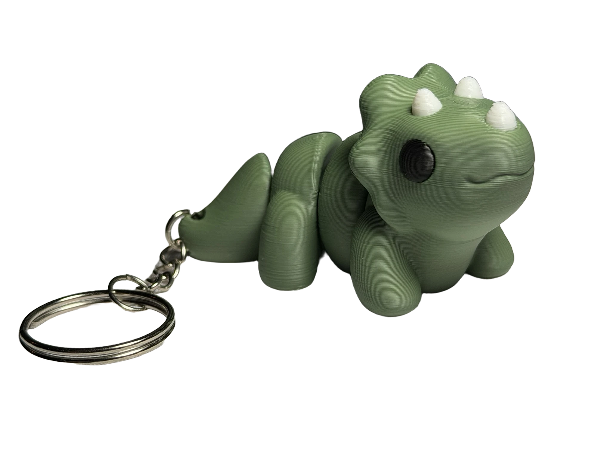 THREE HORNS, ZERO CHILL baby triceratops keychain